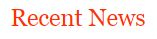 Recent News